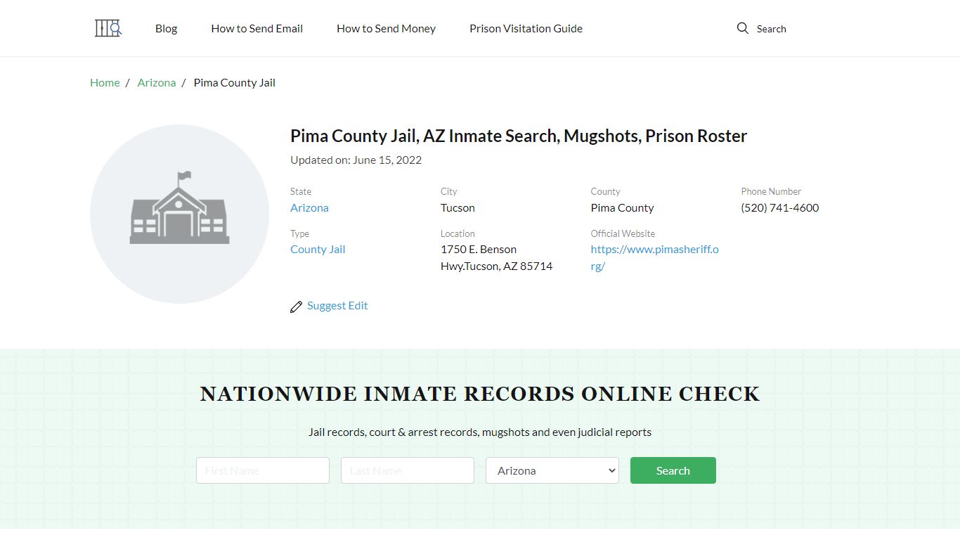 Pima County Jail, AZ Inmate Search, Mugshots, Prison ...