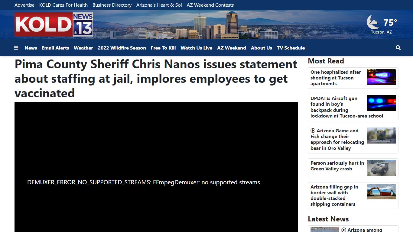 Pima County Sheriff Chris Nanos issues statement about ...